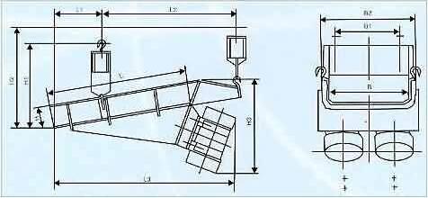 The drawing of vibrating feeder